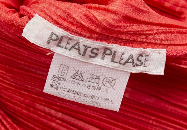 PLEATS PLEASE Polyester China Print Button-Up Pink Size 4