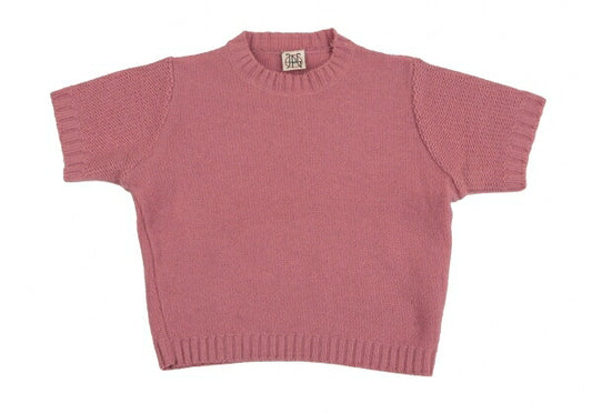 JPG by GAULTIER Wool Blend Short Sleeve Sweater Pink Size M