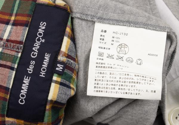COMME des GARCONS HOMME Patchwork Cotton Jacket Gray Size M