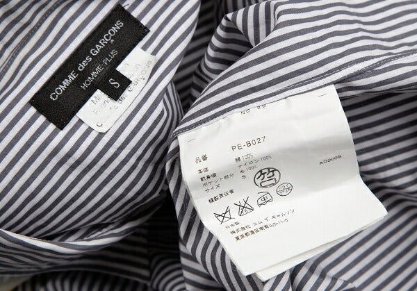 CdG HOMME PLUS 10SS Check Pocket Stripe Shirt White Size S