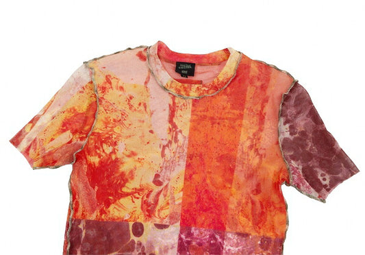 Jean Paul GAULTIER HOMME Power Net T-Shirt Orange Size 48