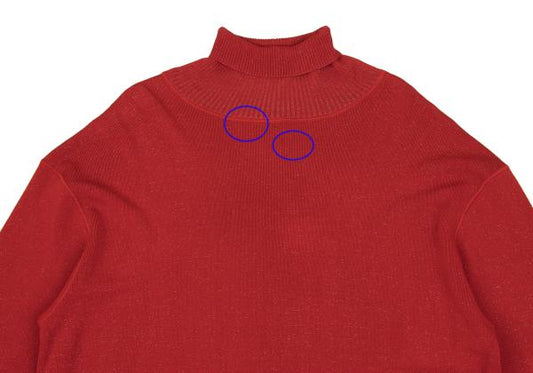 Jean Paul GAULTIER HOMME Rayon Nylon Knit Red Size 48