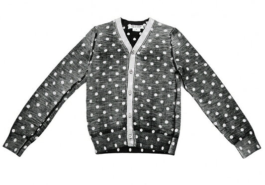 COMME des GARCONS Wool Dot Inside-Out Cardigan B/W Size M