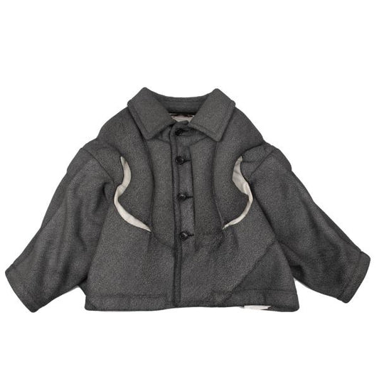 COMME des GARCONS 10AW Heavy Irregular Gray Blouson Size XS