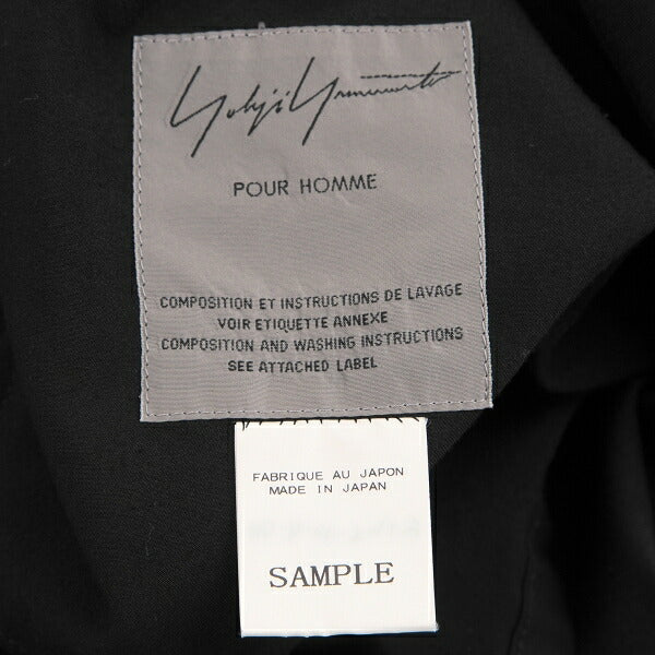Yohji Yamamoto POUR HOMME Raglan Shirt Jacket Black Size M