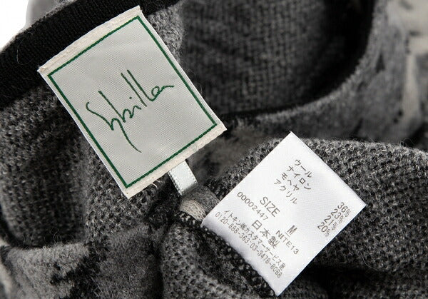 Sybilla Wool Mohair Blend Botanical Dress Black Size M