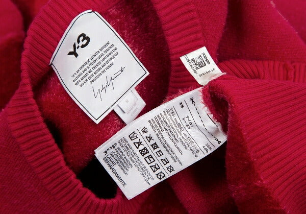 Y-3 Classic Velour Knit Sweater Red Size M