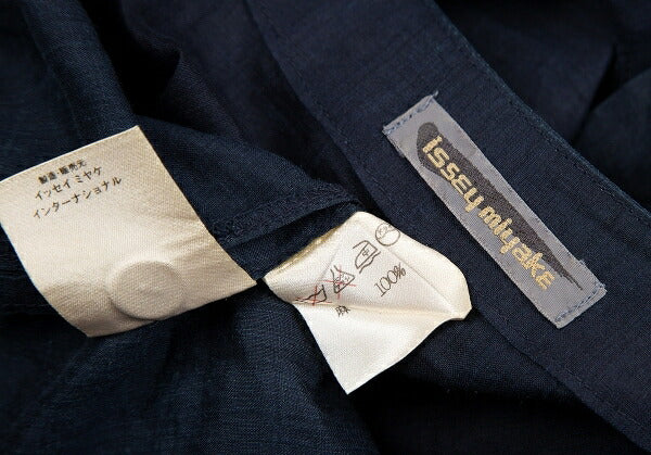 ISSEY MIYAKE Dyed Linen Sleeveless Jacket Indigo Size 9