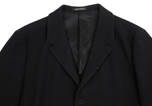 EMPORIO ARMANI Poly Snap Button Jacket Black Size 56