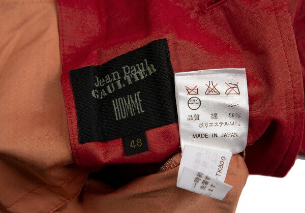 Jean Paul GAULTIER HOMME Crinkle Lapel Jacket Red Size 48