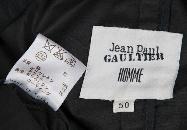 Jean Paul GAULTIER HOMME Cotton Hooded Coat Blue Size 50