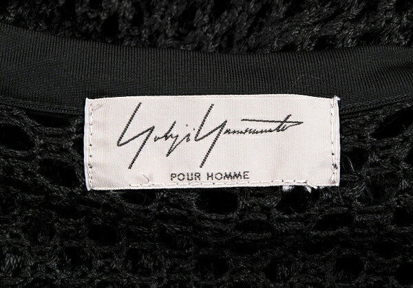 Yohji Yamamoto PH Fishnet Knit Vest Black Size M