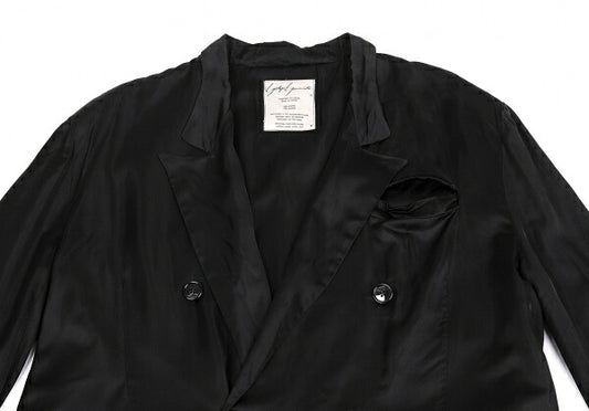 Yohji Yamamoto POUR HOMME Cupro Coat Black Size M