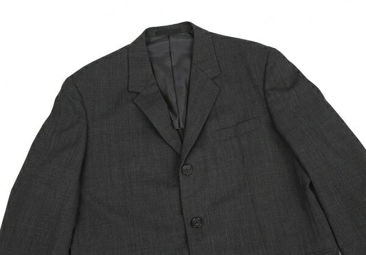 Y's for men Wool Poly 3B Single Jacket Charcoal Gray Size S
