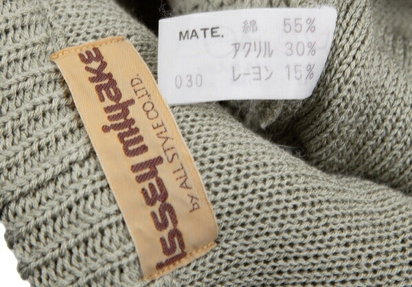 ISSEY MIYAKE Open Sleeve Stripe Knit Cardigan Gray Size M