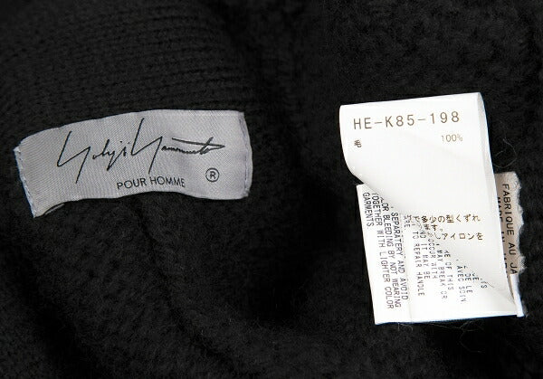 Yohji Yamamoto POUR HOMME 22AW Wool Cardigan Black Size 3