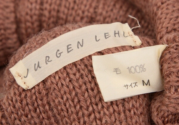 JURGEN LEHL Stole Trim Knit Cardigan Apricot Size M