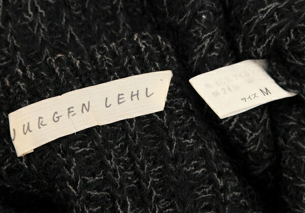 JURGEN LEHL Wool Blend Low Gauge Knit Sweater Black Size M
