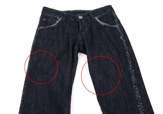 ISSEY MIYAKE A-POC Side Woven Jeans Navy