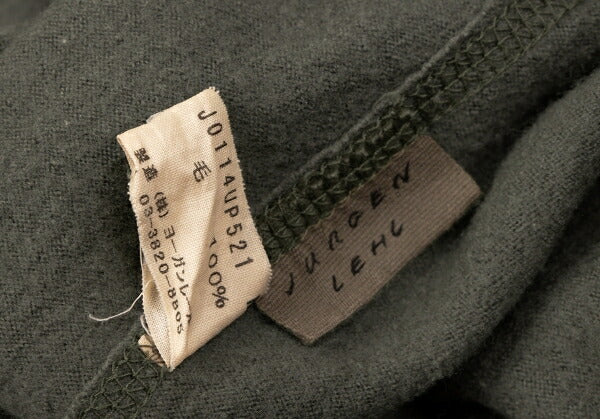 JURGEN LEHL Wool Raw Hem Knit Pants Green Size M