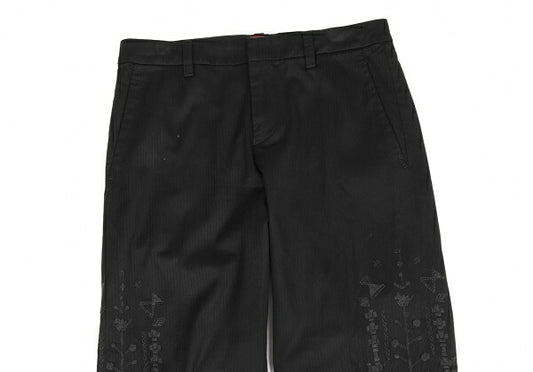 ISSEY MIYAKE HaaT Side Embroidered Pants Black Size 2