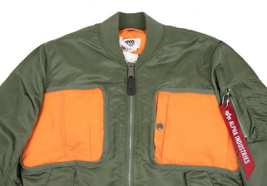 ALPHA x eYe JUNYA WATANABE MAN Reversible MA-1 Jacket Green Size XS