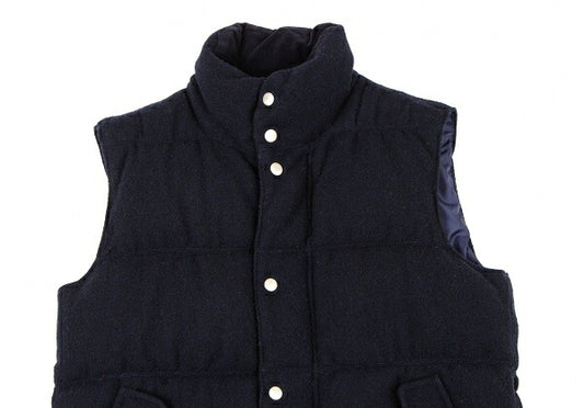 COMME des GARCONS HOMME Wool Down Zip Vest Blue Size S