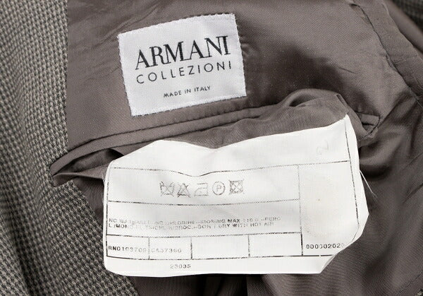 ARMANI COLLEZIONI Silk Blend Wool Jacket Gray Size 46