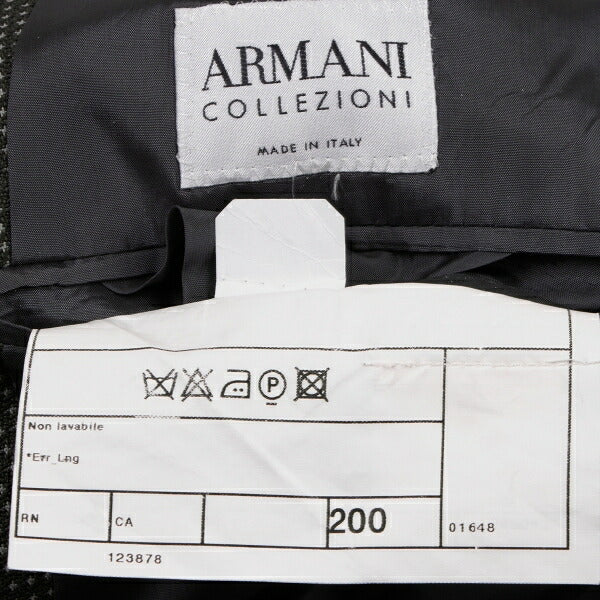 ARMANI COLLEZIONI Wool Textured Jacket Gray Size 48