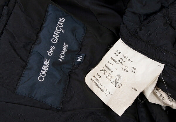 COMME des GARCONS HOMME Shrunk Wool Hooded Coat Navy Size M