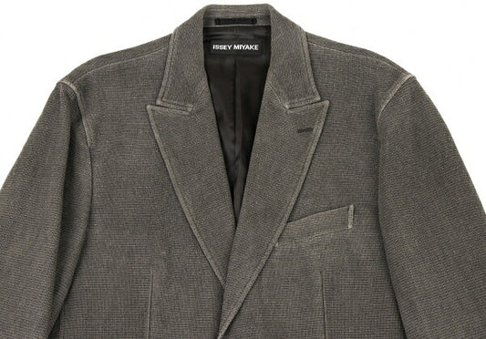 ISSEY MIYAKE MEN Paper Blend Wool Jacket Gray Size 3