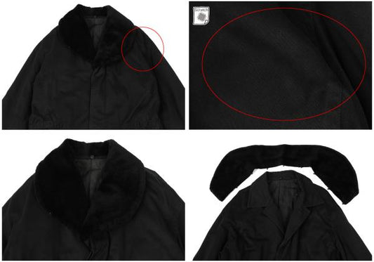 ISSEY MIYAKE MEN Riri Zip Detachable Boa Jacket Black Size L