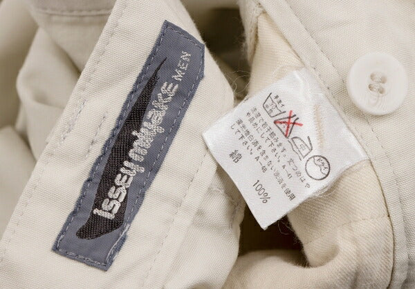ISSEY MIYAKE MEN Cotton Outseam Pants Off-White Size L