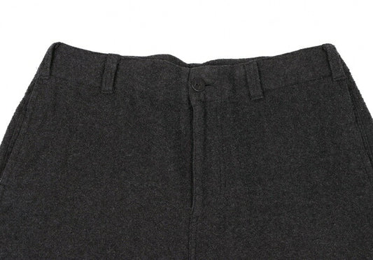 JURGEN LEHL Wool Linen Cropped Wide Pants Black Size M