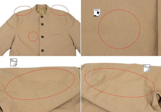 ISSEY MIYAKE MEN Quilted Lining Mao Jacket Brown Size XL