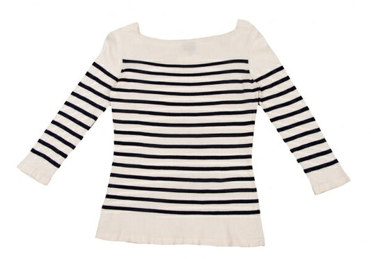Jean Paul GAULTIER FEMME Cotton Border Blouse Ivory Size 40