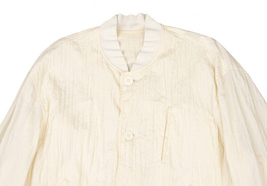 ISSEY MIYAKEMEN Wrinkle Pleat Nylon Jacket Cream Size M
