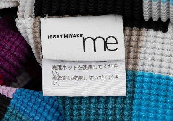 ISSEY MIYAKE me Color Block 3/4 Sleeve Pleats Top Size F