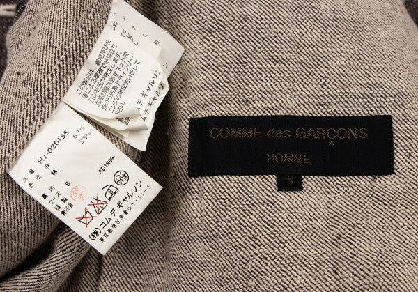 COMME des GARCONS HOMME Linen Cotton Jacket Brown Size S
