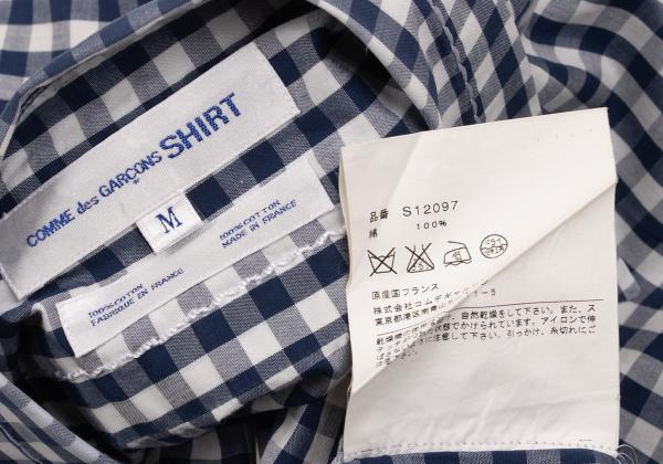 COMME des GARCONS SHIRT Gingham Shirt Blue/White Size M