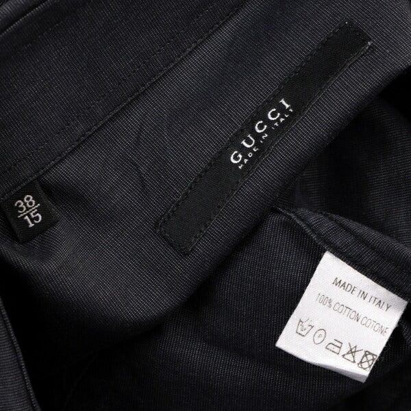 GUCCI Charcoal Cotton Long Sleeve Shirt Size 38
