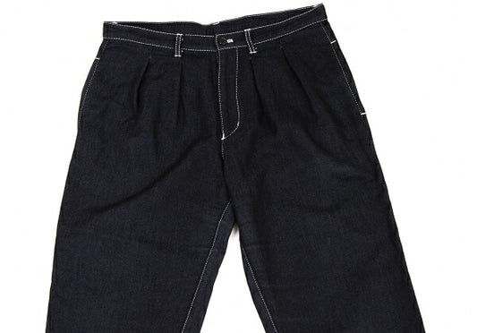 COMME des GARCONS Cotton Stitch 2-Pleat Pants Navy Size M