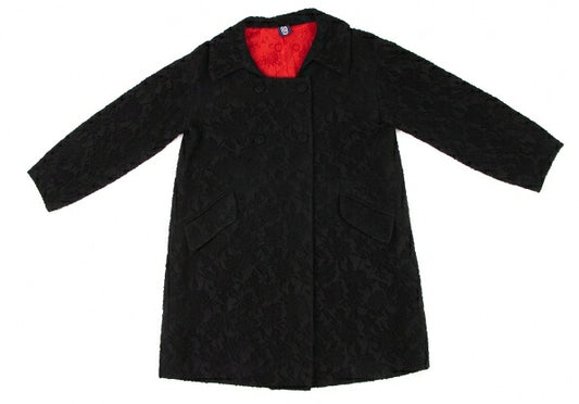 KEITA MARUYAMA Flower Woven Wool Coat Black Size M