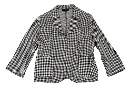COMME des GARCONS Cotton Knit Jacket White/Black Size M