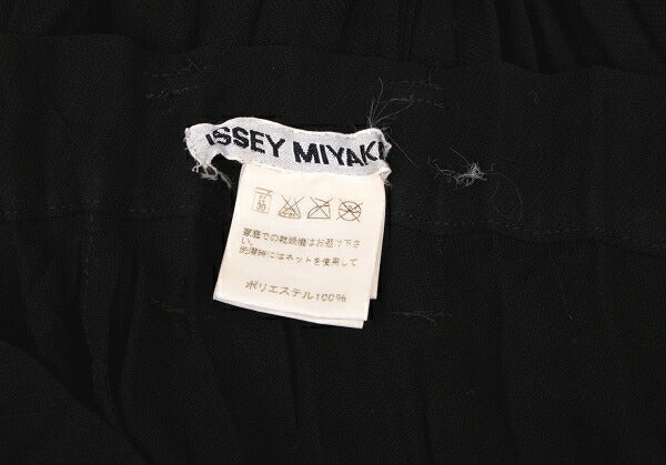 ISSEY MIYAKE Black Cut-out Hem Pleated Skirt Size M