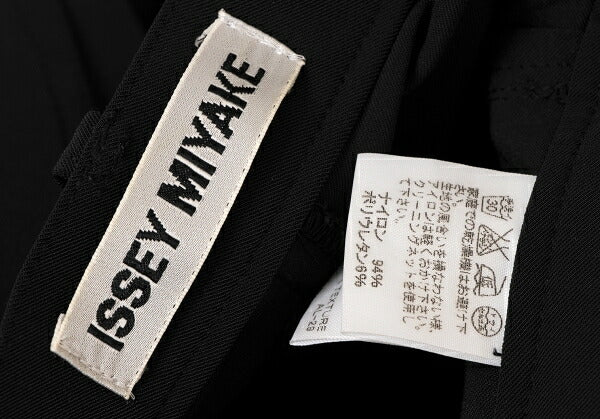 ISSEY MIYAKE Nylon Diagonal Panel Stretch Pants Black Size 1