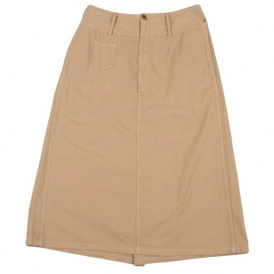 45rpm Cotton High Waist Back Tuck Skirt Beige Size 2