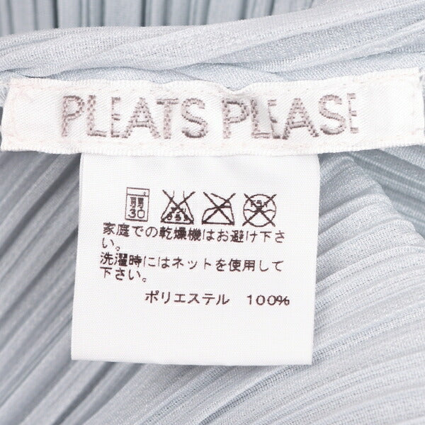 PLEATS PLEASE Pleated Shawl Collar Cardigan Gray Size 3