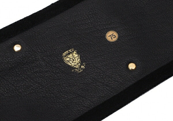 GUCCI Black Studded Suede Leather Belt