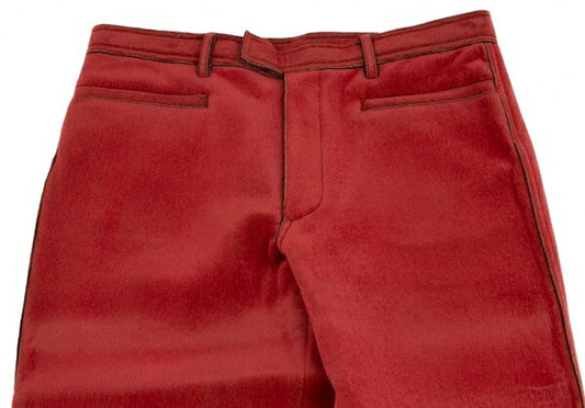 Jean Paul GAULTIER HOMME Red Flocked Nylon Pants Size 48